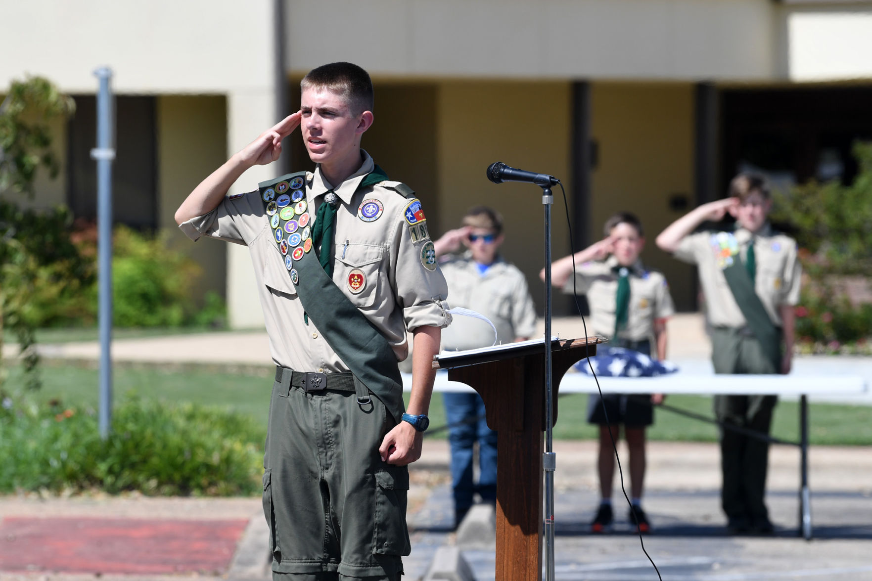 Flag retirement ceremony